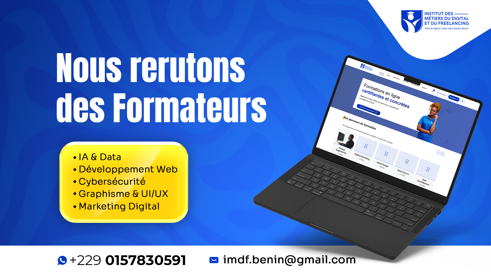 Recrutement des Formateurs/Créateurs de  Vidéo pédagogique